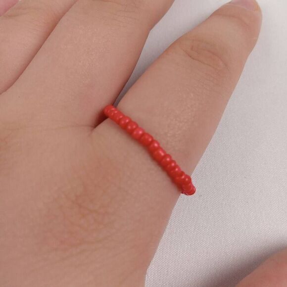 CLEARANCE Multicolor beaded rings size 7.5 - Picture 5 of 9